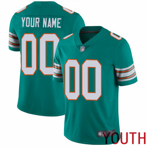 Limited Aqua Green Youth Alternate Jersey NFL Customized Football Miami Dolphins Vapor Untouchable